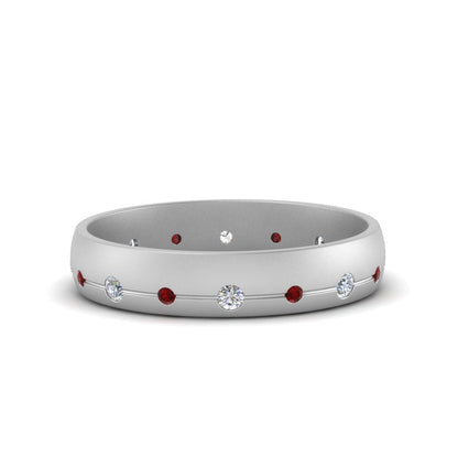 Flush Set Diamond Wedding Band Fascinating Diamonds