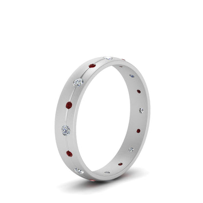 Flush Set Diamond Wedding Band Fascinating Diamonds