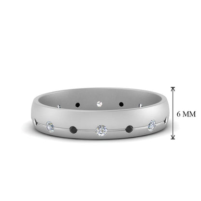 Flush Set Diamond Wedding Band Fascinating Diamonds