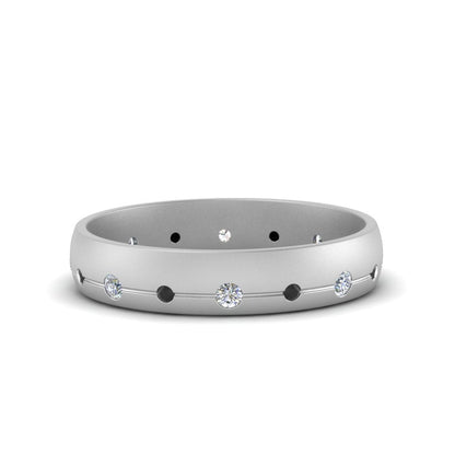 Flush Set Diamond Wedding Band Fascinating Diamonds