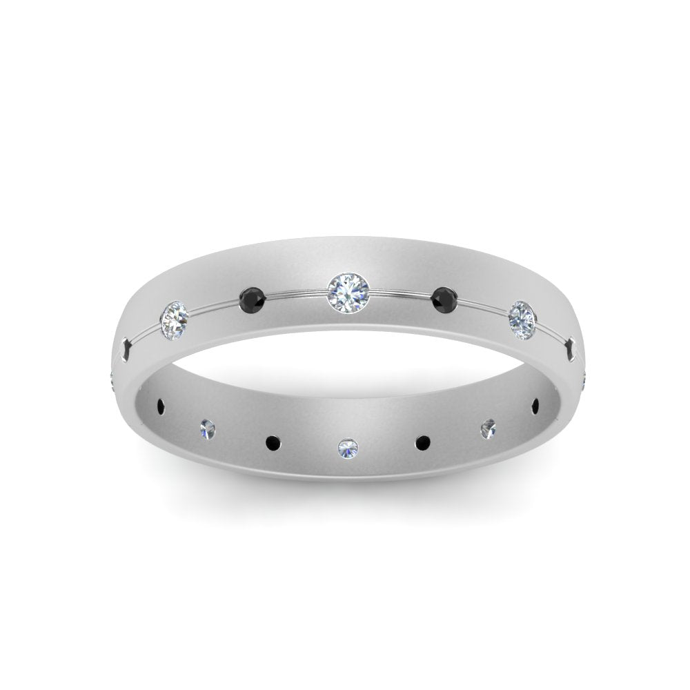 Flush Set Diamond Wedding Band Fascinating Diamonds