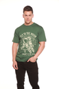 Fly To The Moon Men's Bamboo Viscose/Organic Cotton Short Sleeve Graphic T-Shirt Spun Bamboo