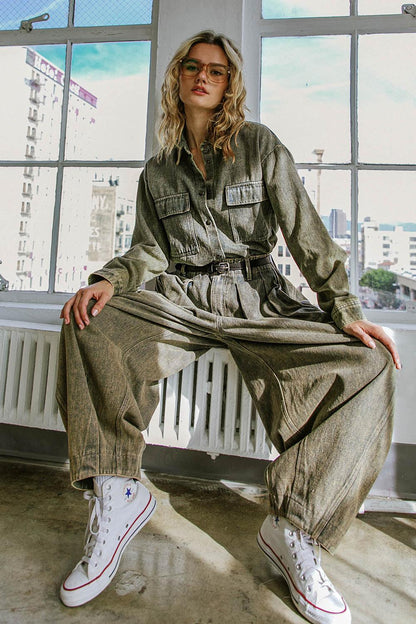 STUCK IN YOUR WAYS DENIM TOP Flying Tomato
