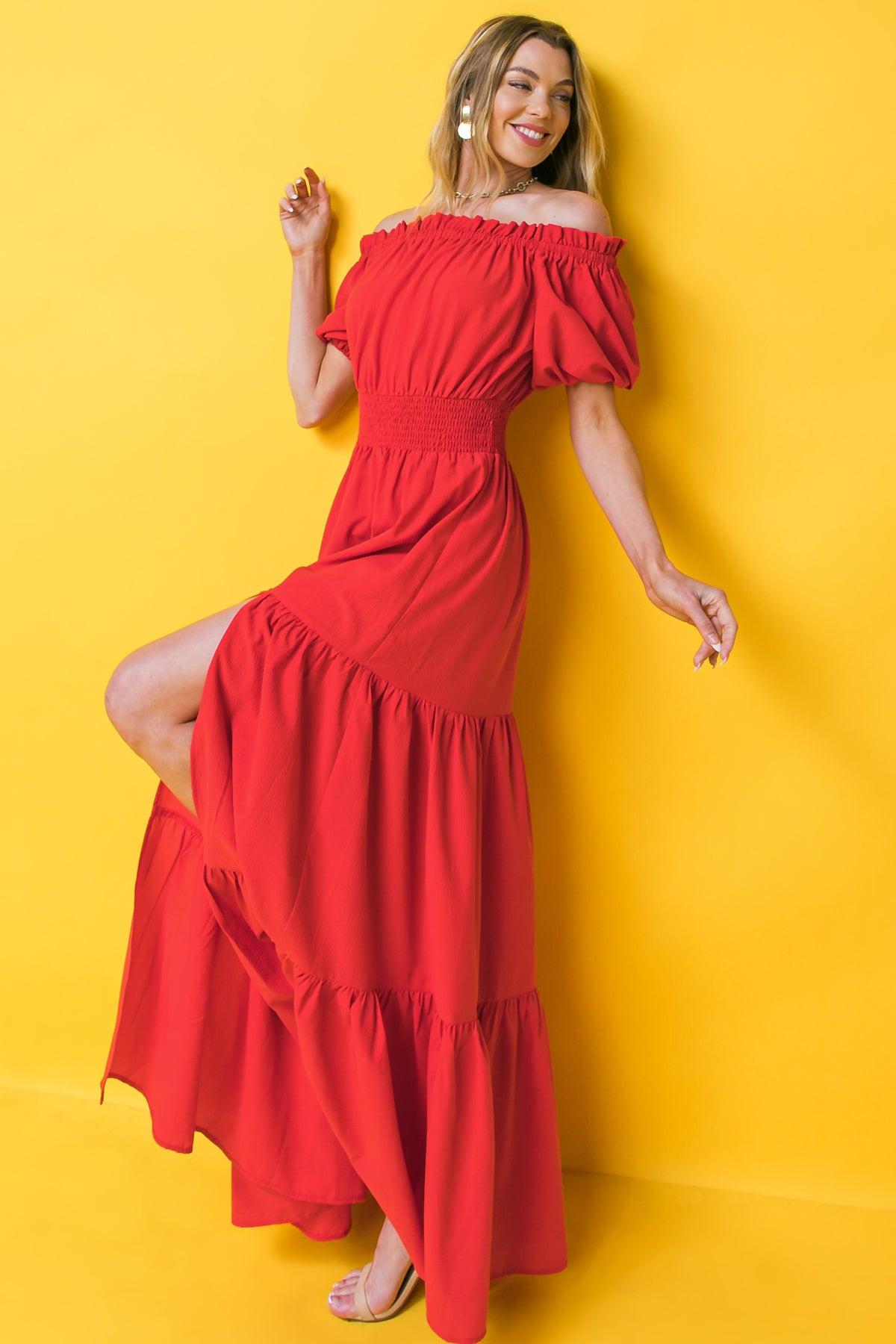 OUT IN THE COUNTRY WOVEN MAXI DRESS Flying Tomato