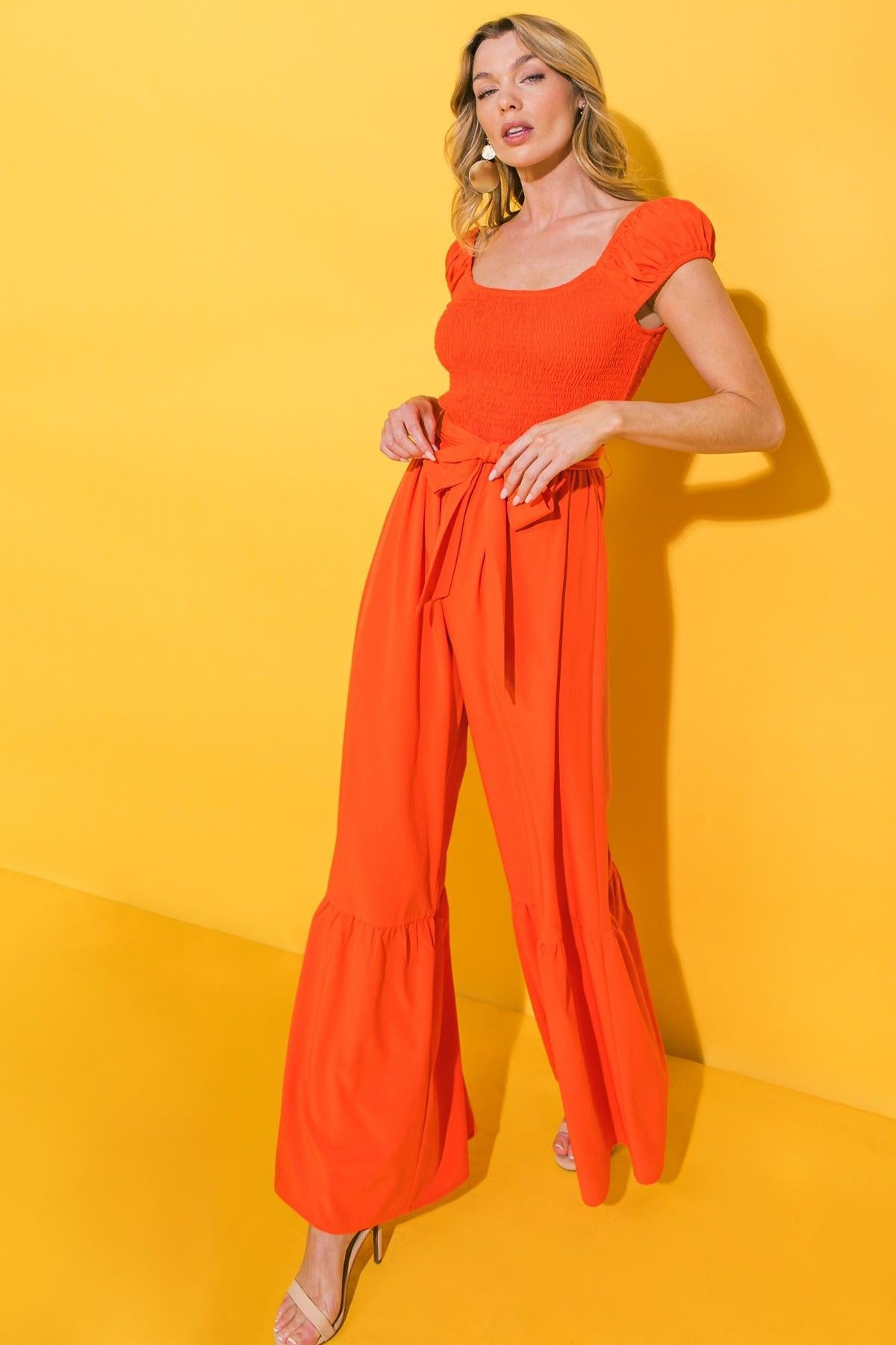 SMILE AFTERNOON IN WOVEN JUMPSUIT Flying Tomato