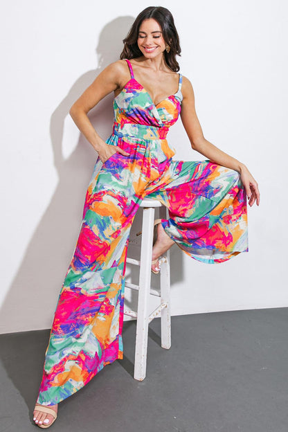 WANDERING AROUND WOVEN JUMPSUIT Flying Tomato