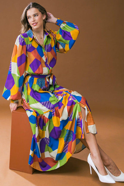 REMARKABLE FLAIR WOVEN MIDI DRESS Flying Tomato