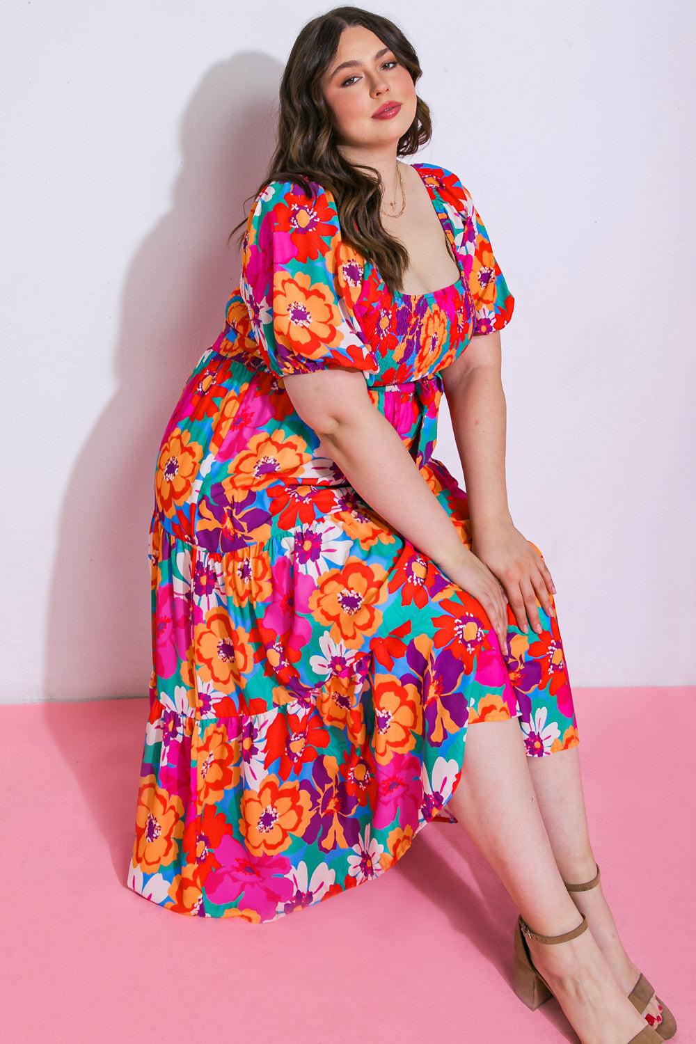 EVERYONE'S DESIRE WOVEN MIDI DRESS Flying Tomato