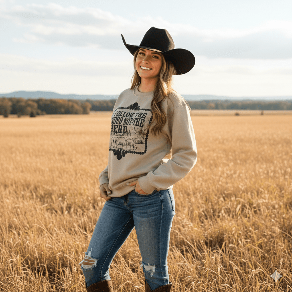 Follow The Word Not The Herd Graphic Sweatshirt Wild Junkie
