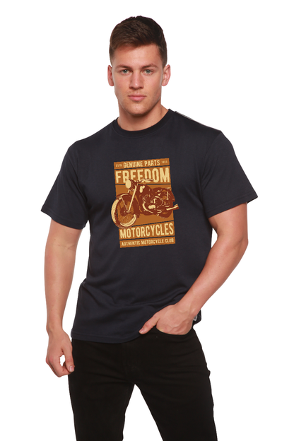Freedom Motorcycles Men's Bamboo Viscose/Organic Cotton Short Sleeve Graphic T-Shirt Spun Bamboo