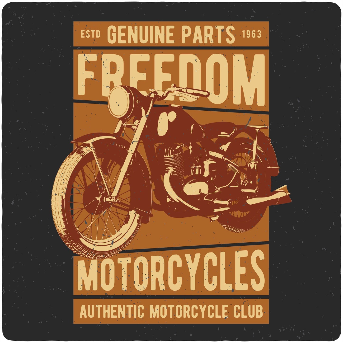 Freedom Motorcycles Men's Bamboo Viscose/Organic Cotton Short Sleeve Graphic T-Shirt Spun Bamboo