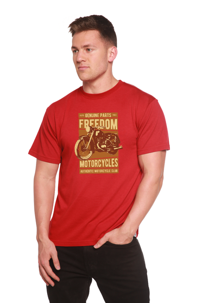 Freedom Motorcycles Men's Bamboo Viscose/Organic Cotton Short Sleeve Graphic T-Shirt Spun Bamboo