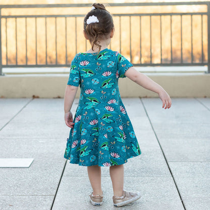 Frogs Super Twirler Dress with Pockets Princess Awesome & Boy Wonder
