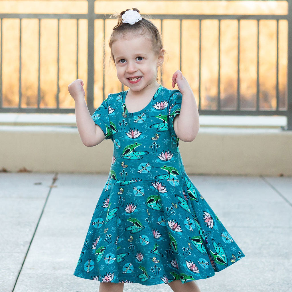 Frogs Super Twirler Dress with Pockets Princess Awesome & Boy Wonder