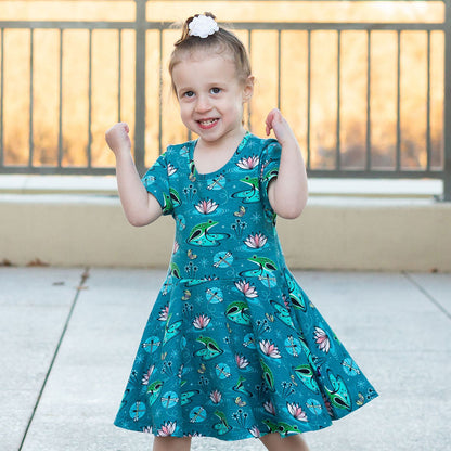Frogs Super Twirler Dress with Pockets Princess Awesome & Boy Wonder