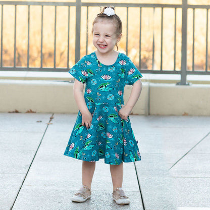 Frogs Super Twirler Dress with Pockets Princess Awesome & Boy Wonder