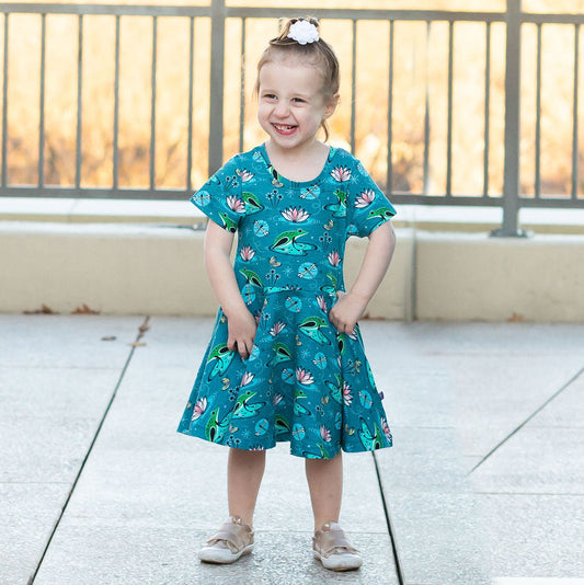 Frogs Super Twirler Dress with Pockets Princess Awesome & Boy Wonder