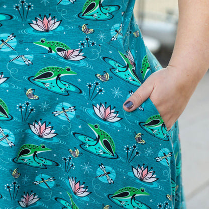 Adult Frogs Super Twirler Dress with Pockets Princess Awesome & Boy Wonder