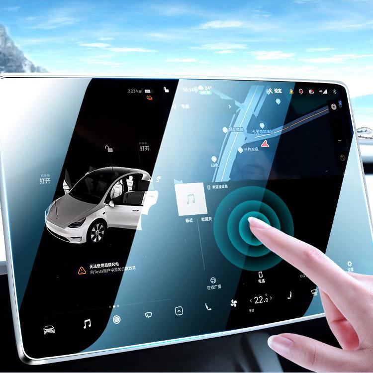 Front & Rear Display Tempered Glass Screen Protector for Model Y Juniper / 3 Highland Tesery Official Store