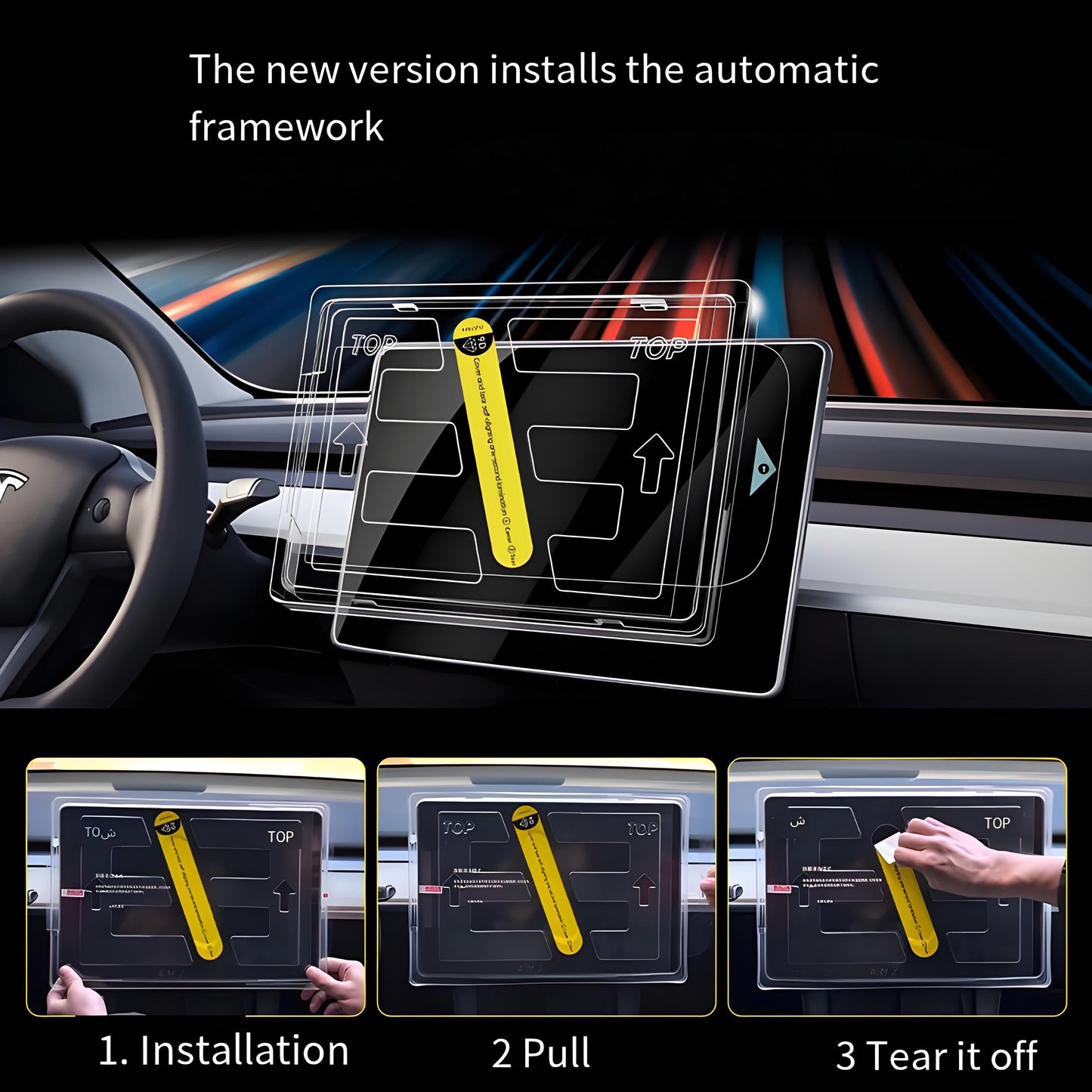 Front & Rear Display Tempered Glass Screen Protector for Model Y Juniper / 3 Highland Tesery Official Store