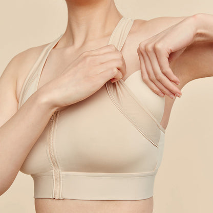 Hero Front‑Closure Sports Bra - Buff Meadow