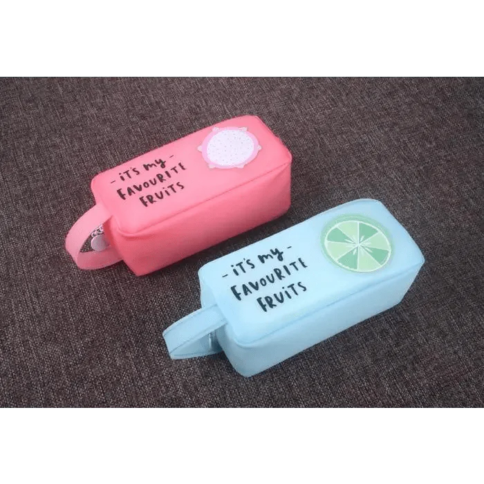 Fruit Pattern Pencil Case Large Capacity Candy Colors Pencil Cases High School College Office Supply Pencil Box Stevvex