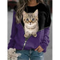 Kawaii 3D Printed Cute Animal Sweatshirt for Women