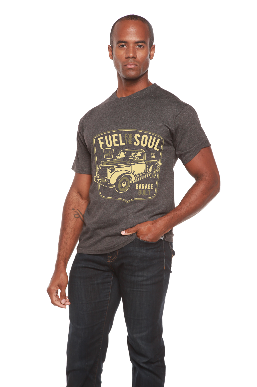 Fuel For The Soul Men's Bamboo Viscose/Organic Cotton Short Sleeve Graphic T-Shirt Spun Bamboo