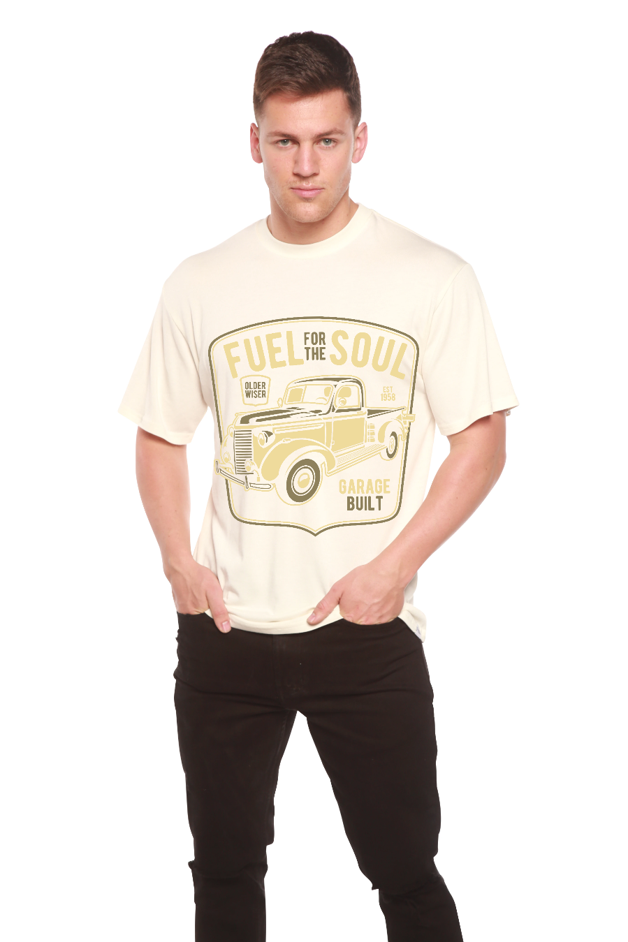 Fuel For The Soul Men's Bamboo Viscose/Organic Cotton Short Sleeve Graphic T-Shirt Spun Bamboo