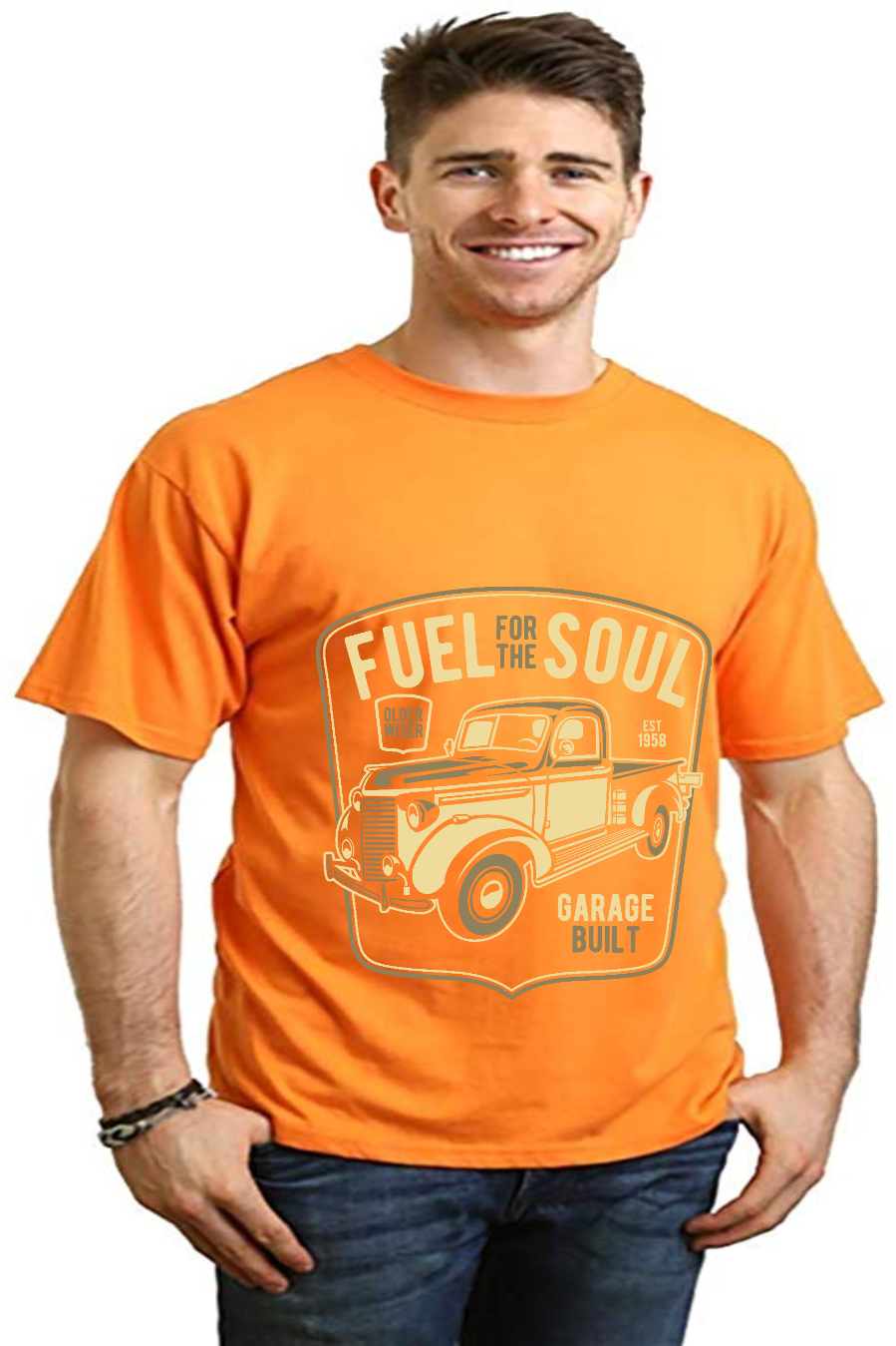 Fuel For The Soul Men's Bamboo Viscose/Organic Cotton Short Sleeve Graphic T-Shirt Spun Bamboo