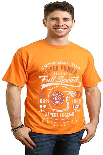 Full Speed Super Men's Bamboo Viscose/Organic Cotton Short Sleeve Graphic T-Shirt Spun Bamboo