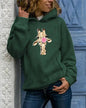 Solid Color Printed Round Neck Women's Sweater