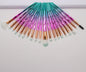 20-Piece Eye Brush Set with Colorful Diamond Handles