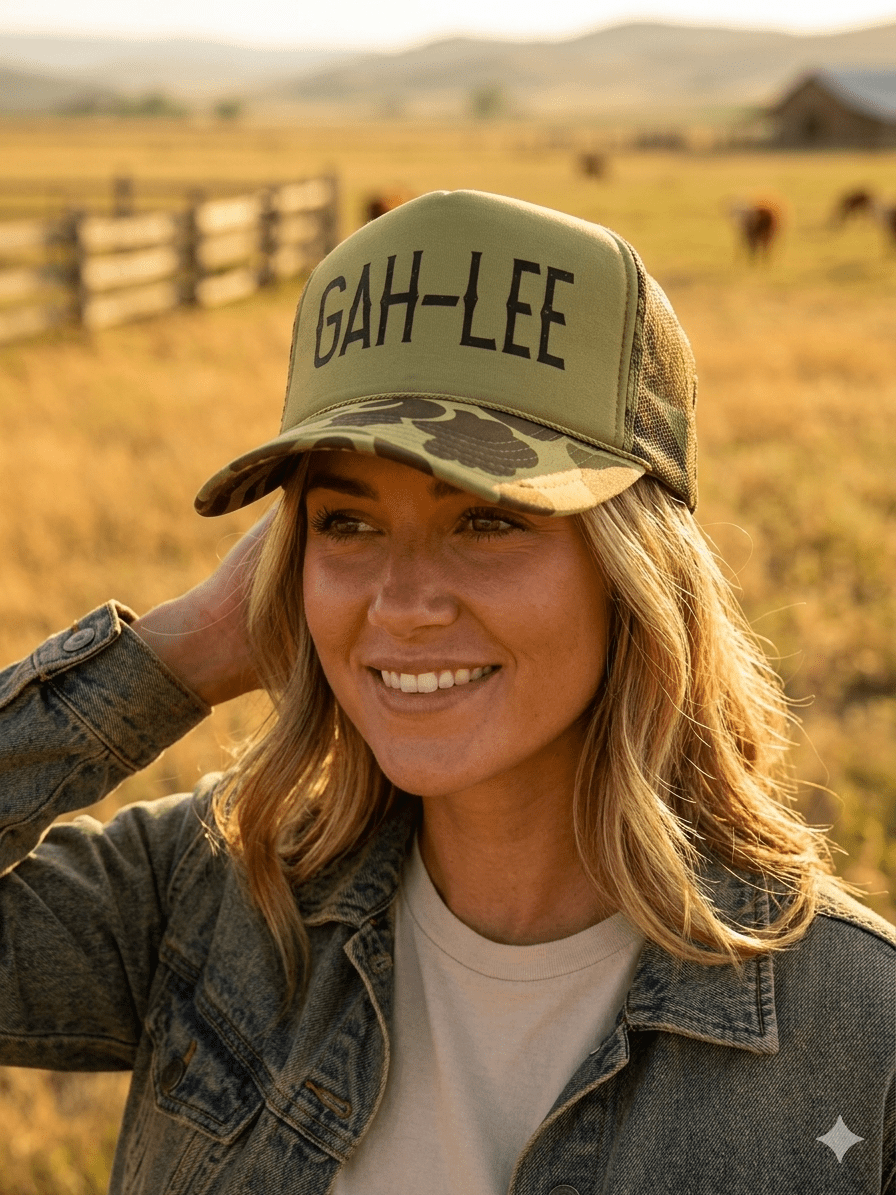 GAH-LEE Camo Trucker Hat Wild Junkie