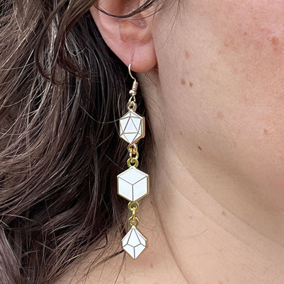 Gaming Dice Earrings Princess Awesome & Boy Wonder