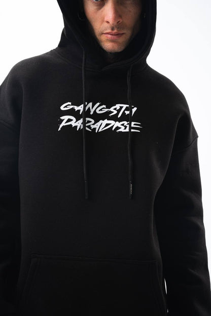 Oversize 'Gangsta Paradise' Graphic Hoodie - Heavyweight Streetwear Hooded Sweatshirt Withinblack