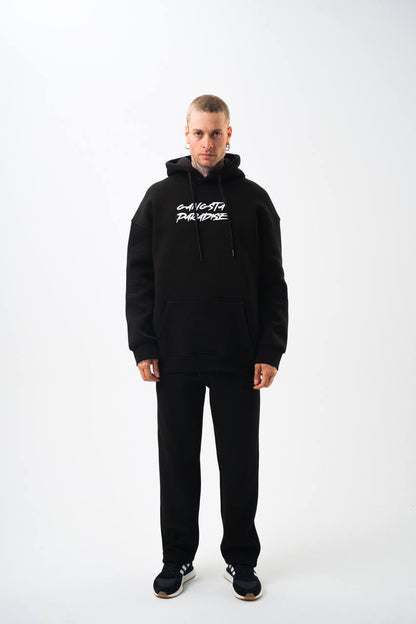 Oversize 'Gangsta Paradise' Graphic Hoodie - Heavyweight Streetwear Hooded Sweatshirt Withinblack