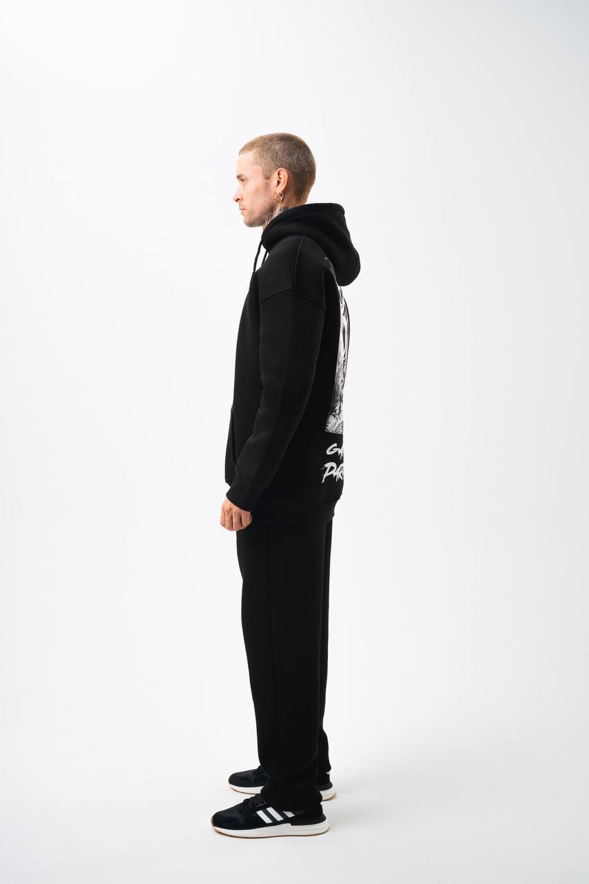 Oversize 'Gangsta Paradise' Graphic Hoodie - Heavyweight Streetwear Hooded Sweatshirt Withinblack
