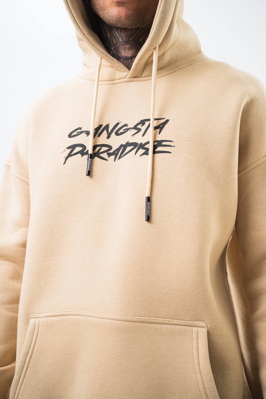Oversize 'Gangsta Paradise' Graphic Hoodie - Heavyweight Streetwear Hooded Sweatshirt Withinblack