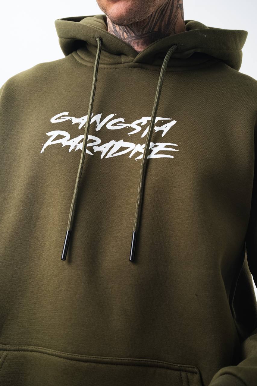 Oversize 'Gangsta Paradise' Graphic Hoodie - Heavyweight Streetwear Hooded Sweatshirt Withinblack