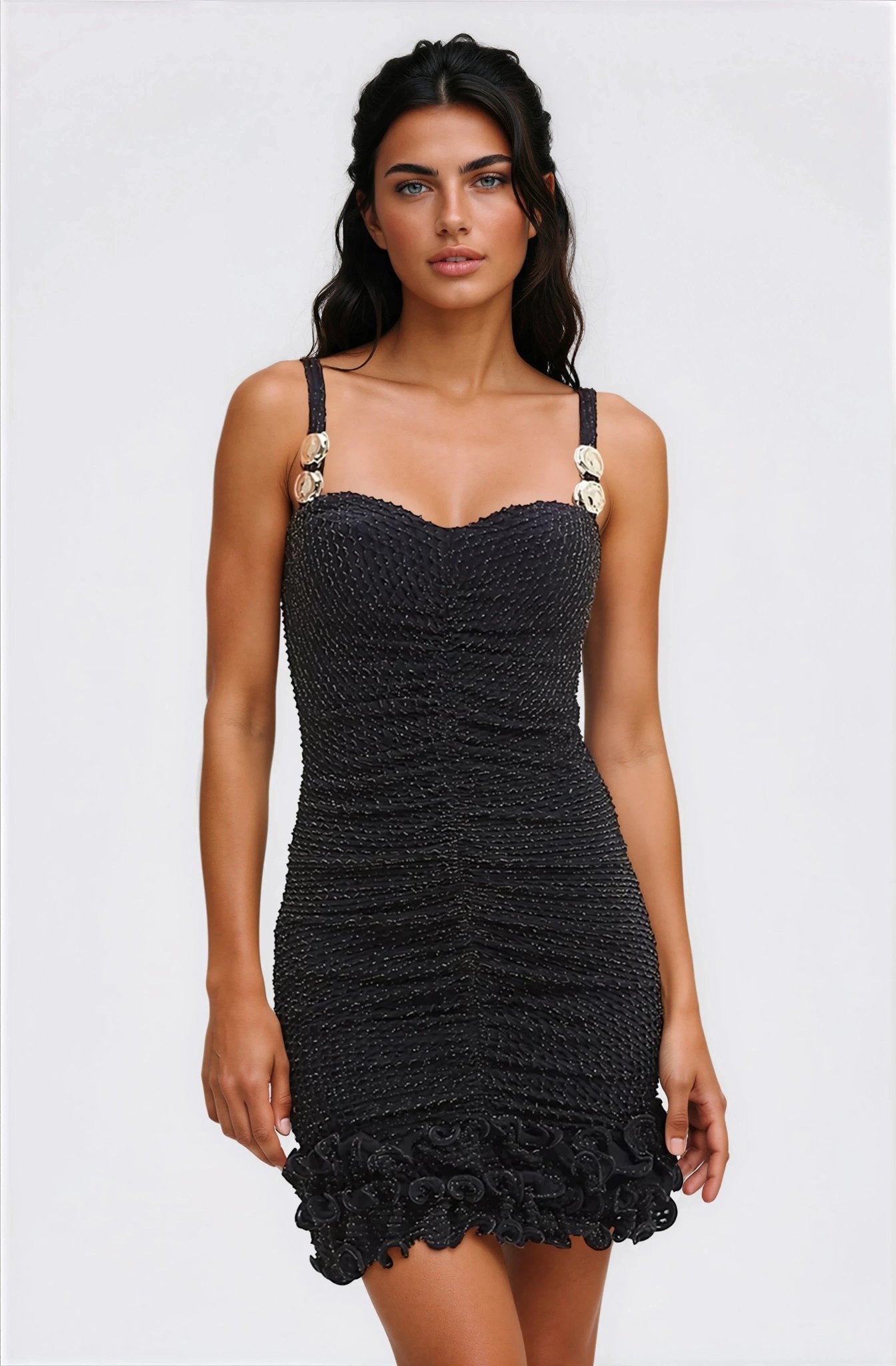 Gavea Mesh Mini Dress – Black XO, Tina