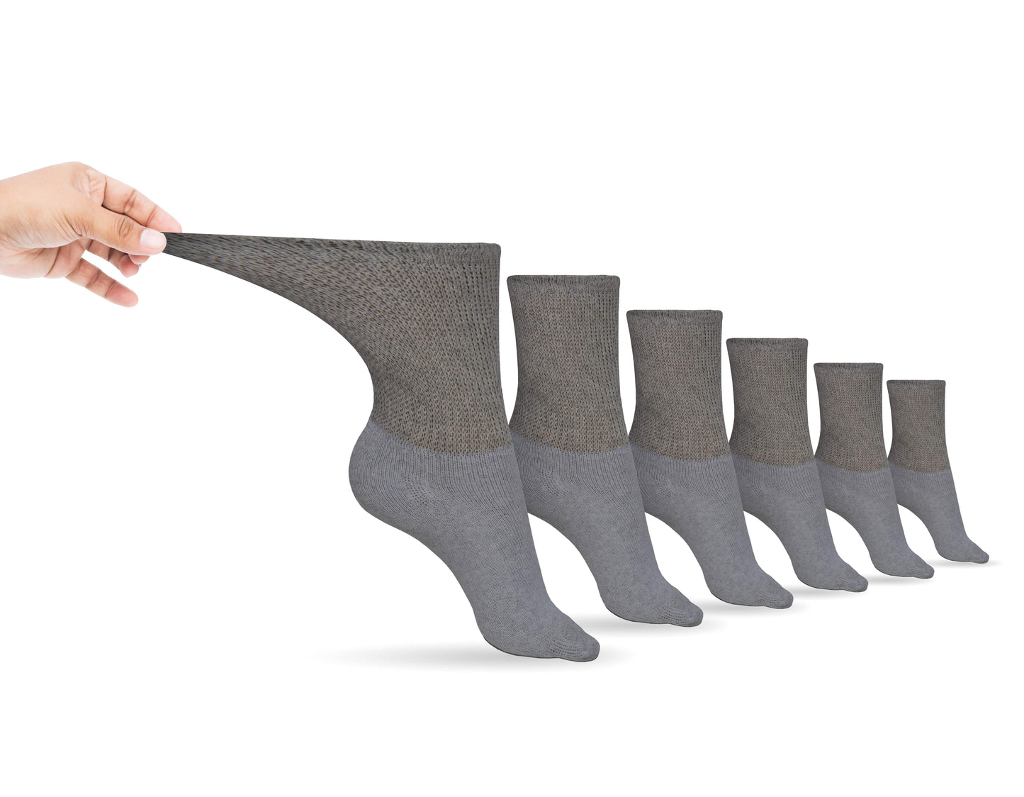 Non-binding Cotton Diabetic Crew Socks (6-pair Pack) DSC
