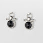 Adele - Black Onyx Horse Bit Equestrian Earring in Silver Urban-Equestrian