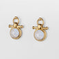 Adele - Moonstone  Horse Bit Equestrian Earring in Gold Urban-Equestrian