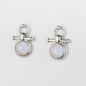 Adele - Moonstone Horse Bit Equestrian Earring in Silver Urban-Equestrian