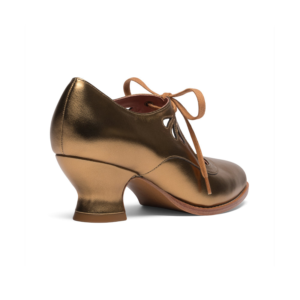 Gibson Edwardian Leather Shoes (Antique Gold) American Duchess