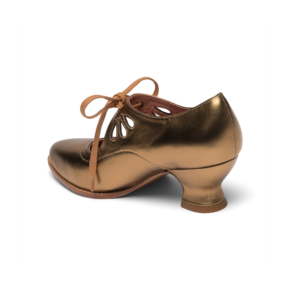 Gibson Edwardian Leather Shoes (Antique Gold) American Duchess