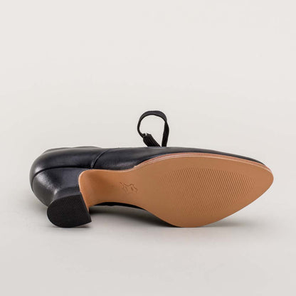 Gibson Edwardian Leather Shoes (Black) American Duchess