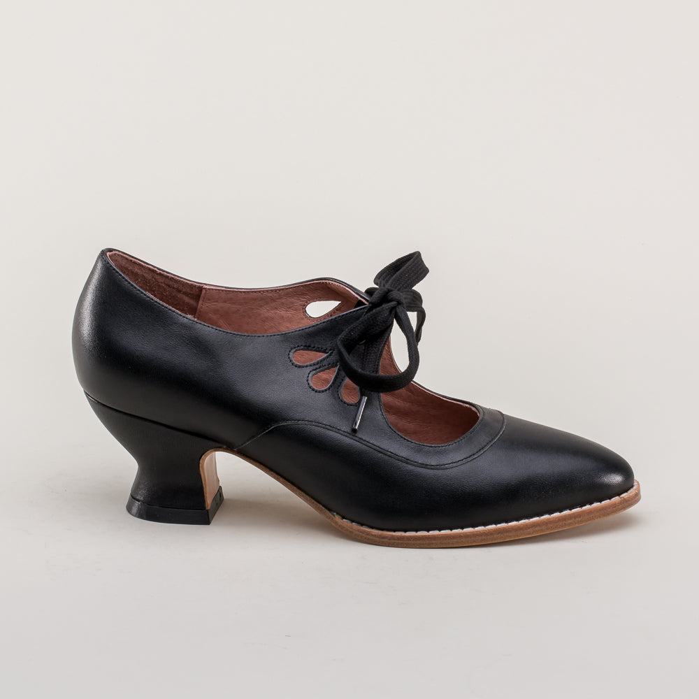 Gibson Edwardian Leather Shoes (Black) American Duchess