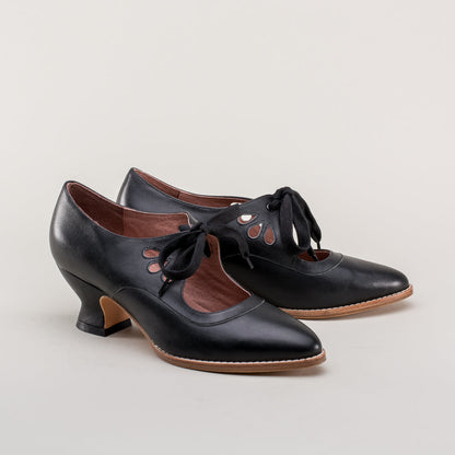 Gibson Edwardian Leather Shoes (Black) American Duchess